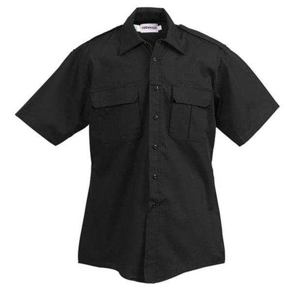 Elbeco Elbeco ELB-5630-S Adu Ripstop Short Sleeve Shirt; Black - Small ELB-5630-S